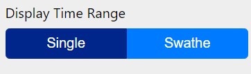 Select a swathe or single frame to display on the map